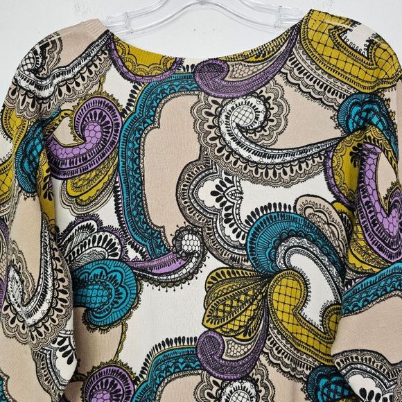 Lane Bryant Cardigan Sweater Multicolor Paisley Button Front Sequins Sz 14/16 - Picture 9 of 12